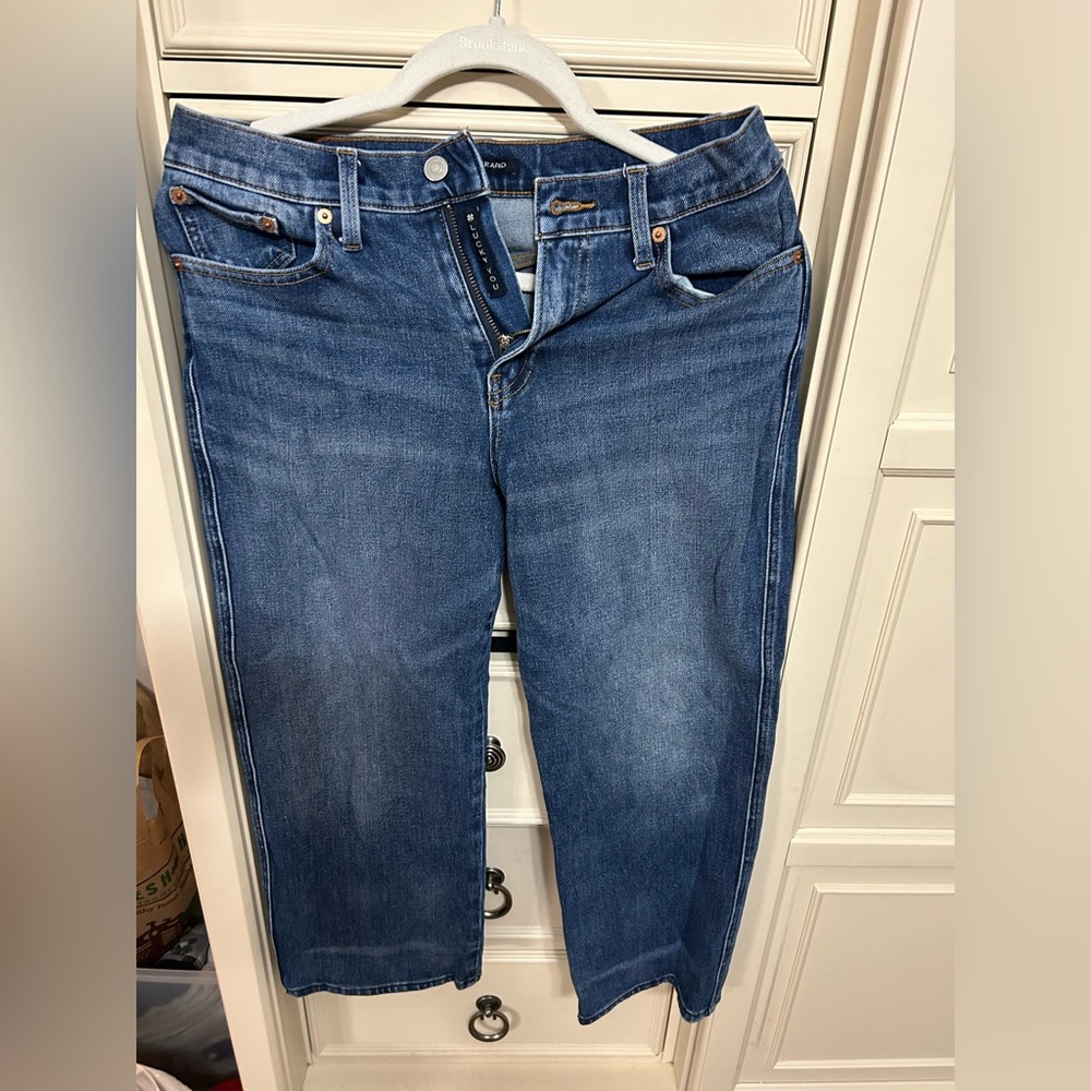 Lucky brand wide leg cropped jeans.